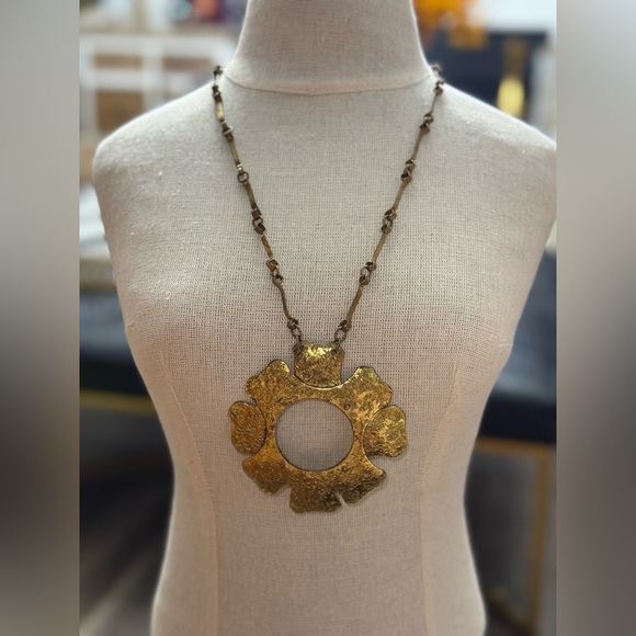 Jewelry - SOLD Vintage Mid Century Modernist JB Pericles of Haiti Brass-Chenet D'Haiti era